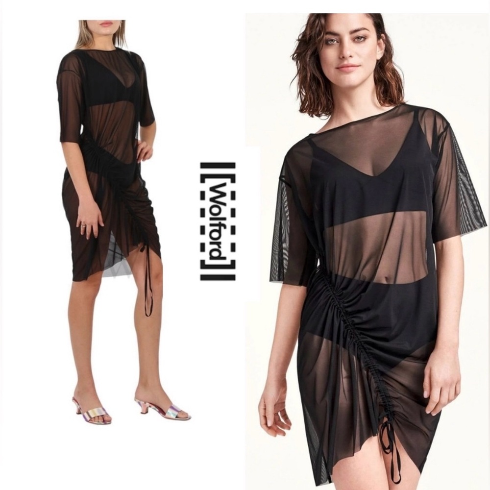Wolford NWT Yoon Tulle Dress / Cover Up  - Black size Small